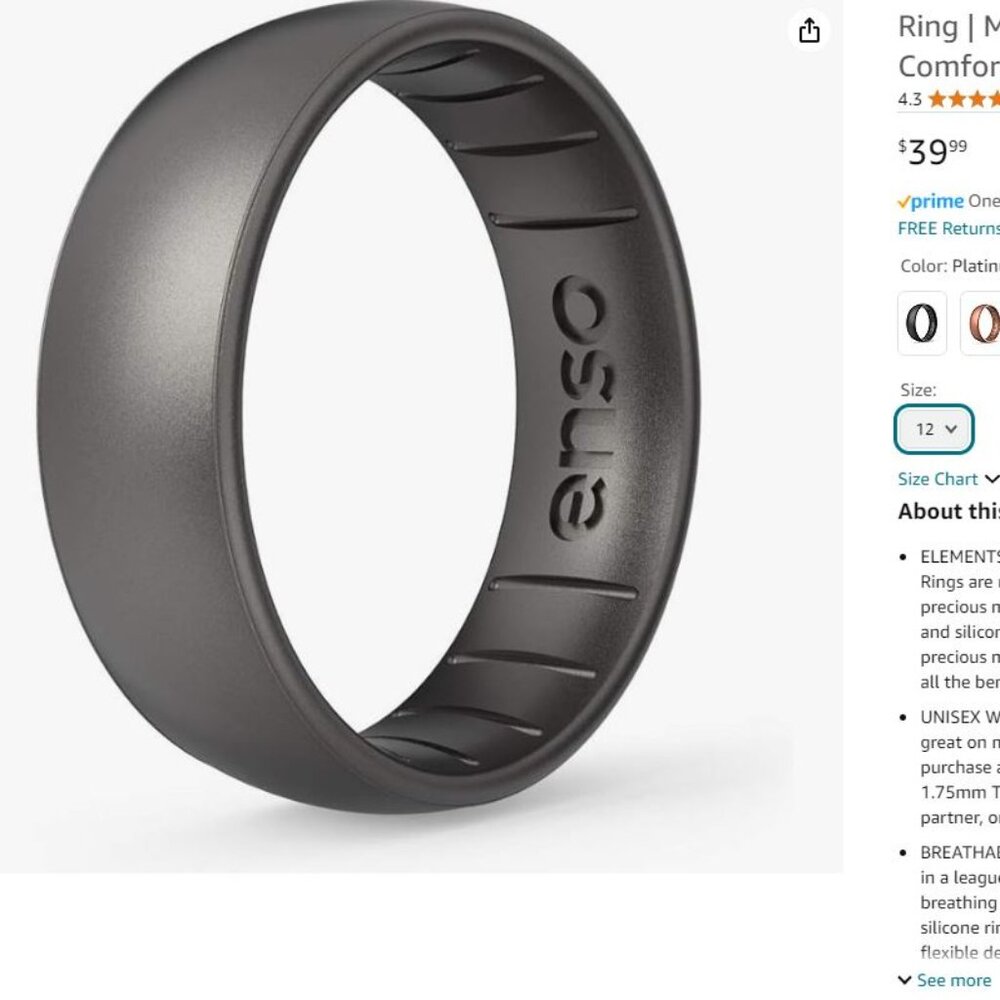 Enso Silicone Ring Size 12